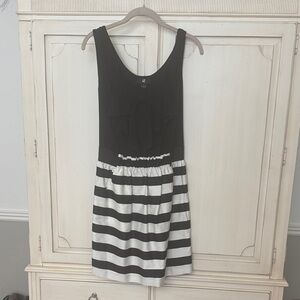 Black and White Striped Dress